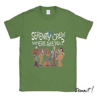 ผ้าฝ้ายคอกลมเสื้อยืด ลาย Scooby Doo Serenity Crew Dammit90sfrom S-4XL