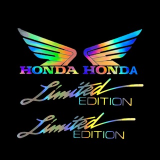 สติ๊กเกอร์เลเซอร์สะท้อนแสงกันน้ําสําหรับ Honda Wing 600 Rr Cb1000R Cb1100 Cb650F Cbr300R Vfr1200 2 / 4 ชิ้น