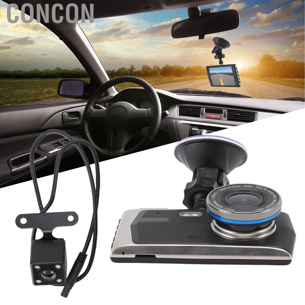 Concon Driving Recorder Double Lens HD Loop Recording Motion Detection ...