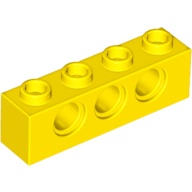 Lego Technic part (ชิ้นส่วนเลโก้) No.3701 Technic, Brick 1 x 4 with Holes