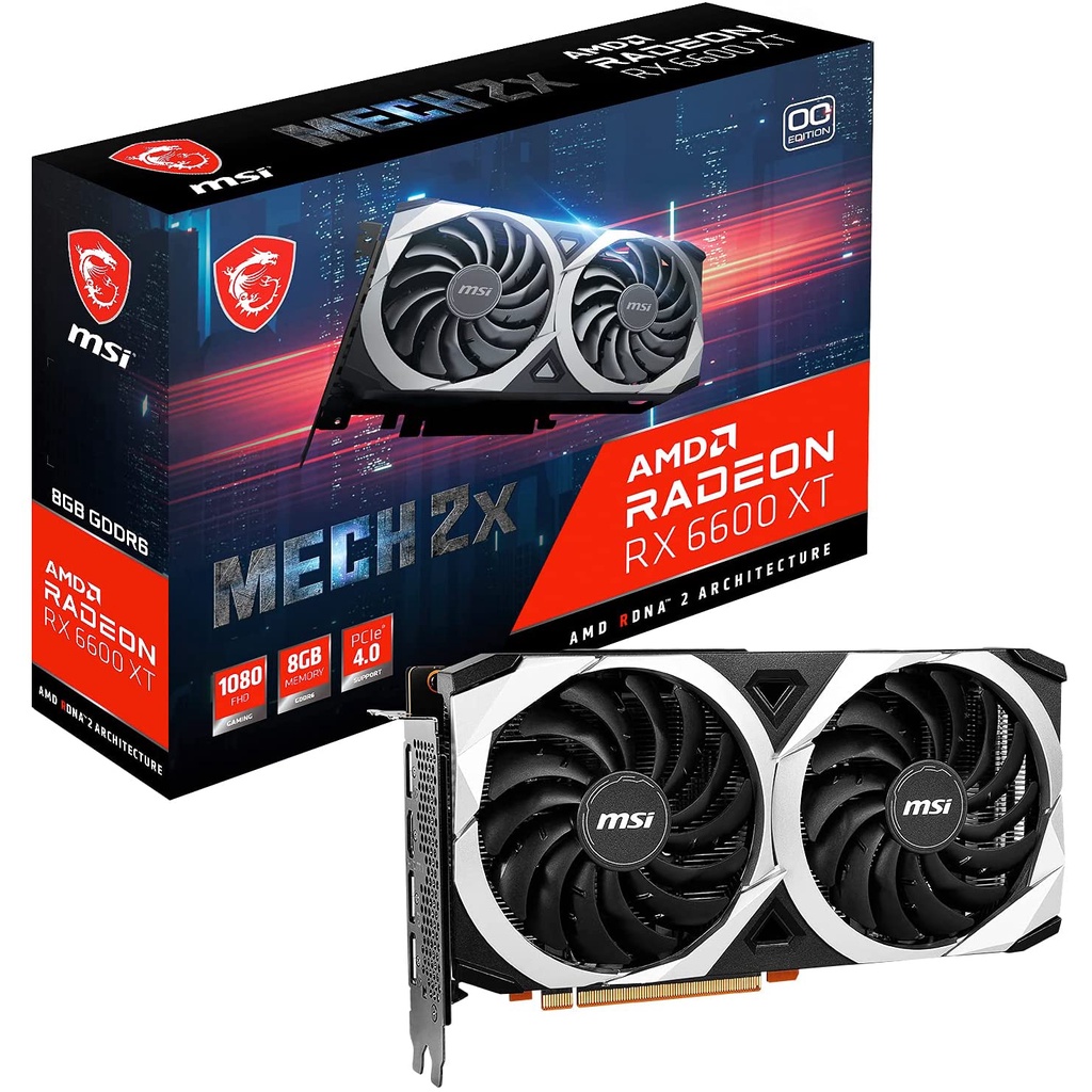 MSI Radeon RX 6600 XT MECH 2X 8G OC 128-bit 8GB GDDR6