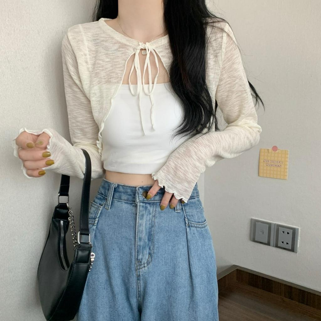 เสื้อคลุมไหมพรม ดีเทลปลายหยัก ใส่สบาย งานจริงผ้าไม่บางเหมือนในรูป #P18 ราคา ถูกที่สุด ดีลบีเคเค แกลเลอรีภาพที่ 6
