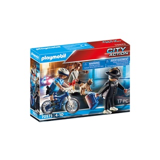 Playmobil 70573 Police Bicycle with Thief แอ็คชั่นฟิกเกอร์ ตำรวจ จักรยานตำรวจกับโจร