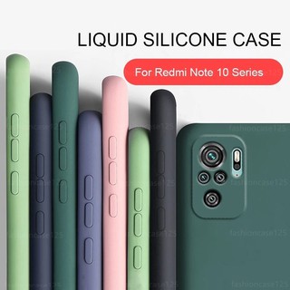 เคสโทรศัพท์กันกระแทกซิลิโคนXiaomi Redmi Note 10 Pro Note10 4G Redmi Note 10S Liquid Silicone Phone Case Soft Smooth Simple Couples Shockproof Fashion Casing Back Cover