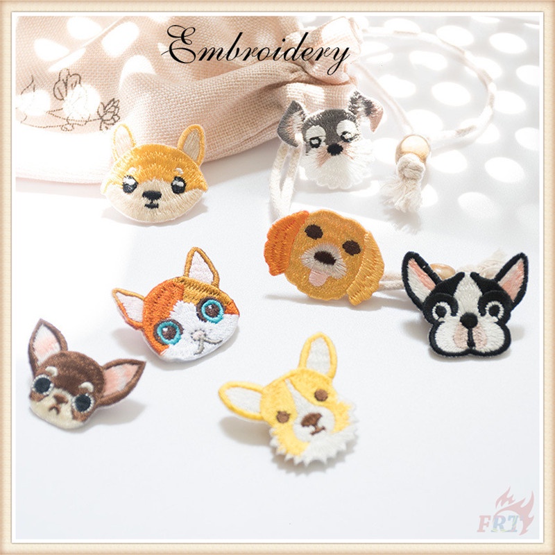 ☸ แผ่นแพทช์เหล็ก ลายสุนัขคาวาอี้ Corgi Schnauzer Golden Retriever Boston Terrier Chihuahua Shiba Inu ☸ แผ่นแพทช์รีดติดเสื้อ DIY 1 ชิ้น