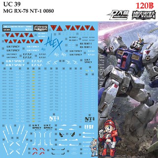 ดีคอลน้ำ [D.L. Darlin] UC39 RX-78 NT-1 0080 MG 1/100 Water Decal UC 39