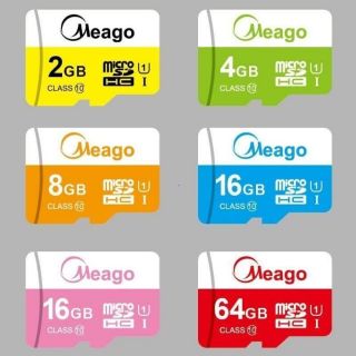 ยี่ห้อ Meago. Mamory Card Micro SDHC 2/4/8/16/32/64GB CLASS 10