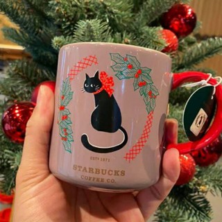 Starbucks  Ceramic Holly Cat Mug Dog&amp;Cat แก้วเปลี่ยนสี ‼️พร้อมส่ง‼️