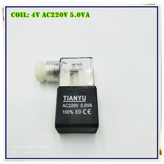 COIL:4V  COIL SOLENOID VALVE  คอยล์วาล์วไฟฟ้าลม ,คอยล์โซลินอยวาล์วลมรุ่น 4V, VOLTS: DC12V, DC24V,AV220V