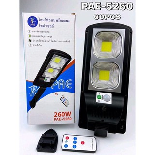 PAE ไฟถนน ( PAE5220-220W / PAE5180-180W ) โคมโซล่าเซลล์ / เปิด-ปิดอัตโนมัติ ติดตั้งง่าย กันน้ำมาตรฐานIP65