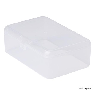 folღ Rectangular Plastic Clear Transparent Storage Box Collection Container Organizer