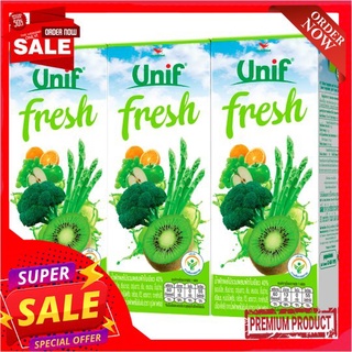 ยูนิฟน้ำผักผลไม้รวม+ผักใบเขียว40%250มล.  แพ็ค 3UNIF GREEN VET+ FRUIT JUICE 40% 250ML. PACK 3