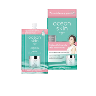 OCEAN SKIN โอเชี่ยนสกิน ไวท์เทนนิ่งพลัส คอลลาเจนครีม 7กรัม WPC02