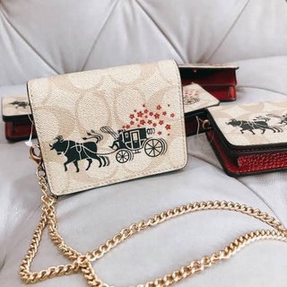 COACH  MINI WALLET SIGNATURE CANVAS