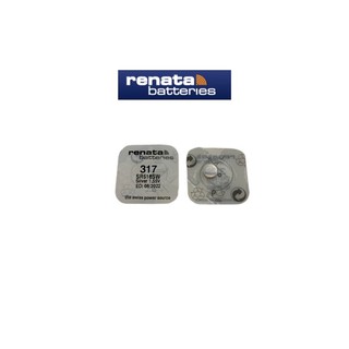 ถ่านนาฬิกา ถ่านกระดุม Renata 317 (SR516SW) Watch Batteries Silver Oxide 1.55V (Swiss Made) ถ่านสวิส แพคกิ้งเม็ดเดี่ยว ถ่