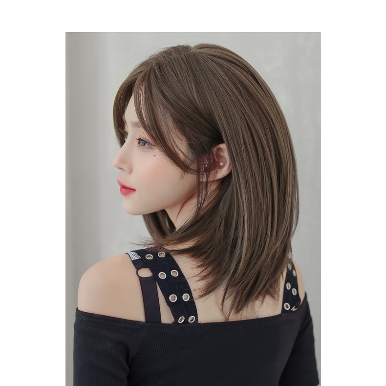 Seven Street Queen D-119 วิกผมหญิงผมยาวใบหน้าสั้นวิกผมตรงในช่วงกลางของผมตรงกระดูกไหปลาร้าผมวิกผมเต็มหมวก - รูปที่ 6