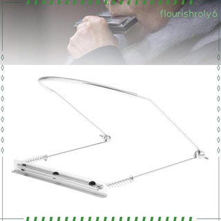 [ Harmonica Holder ขาตั้งคอ ปรับได้ มืออาชีพ รูสีทอง