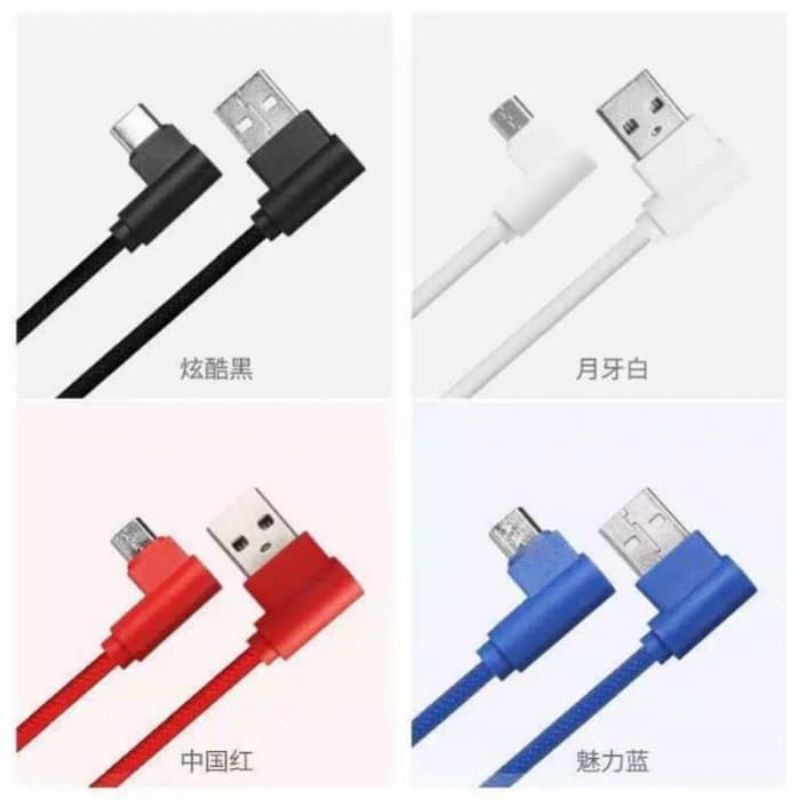 Gamers L สายเคเบิลข้อมูลสําหรับเล่นเกม Micro USB 90 องศา