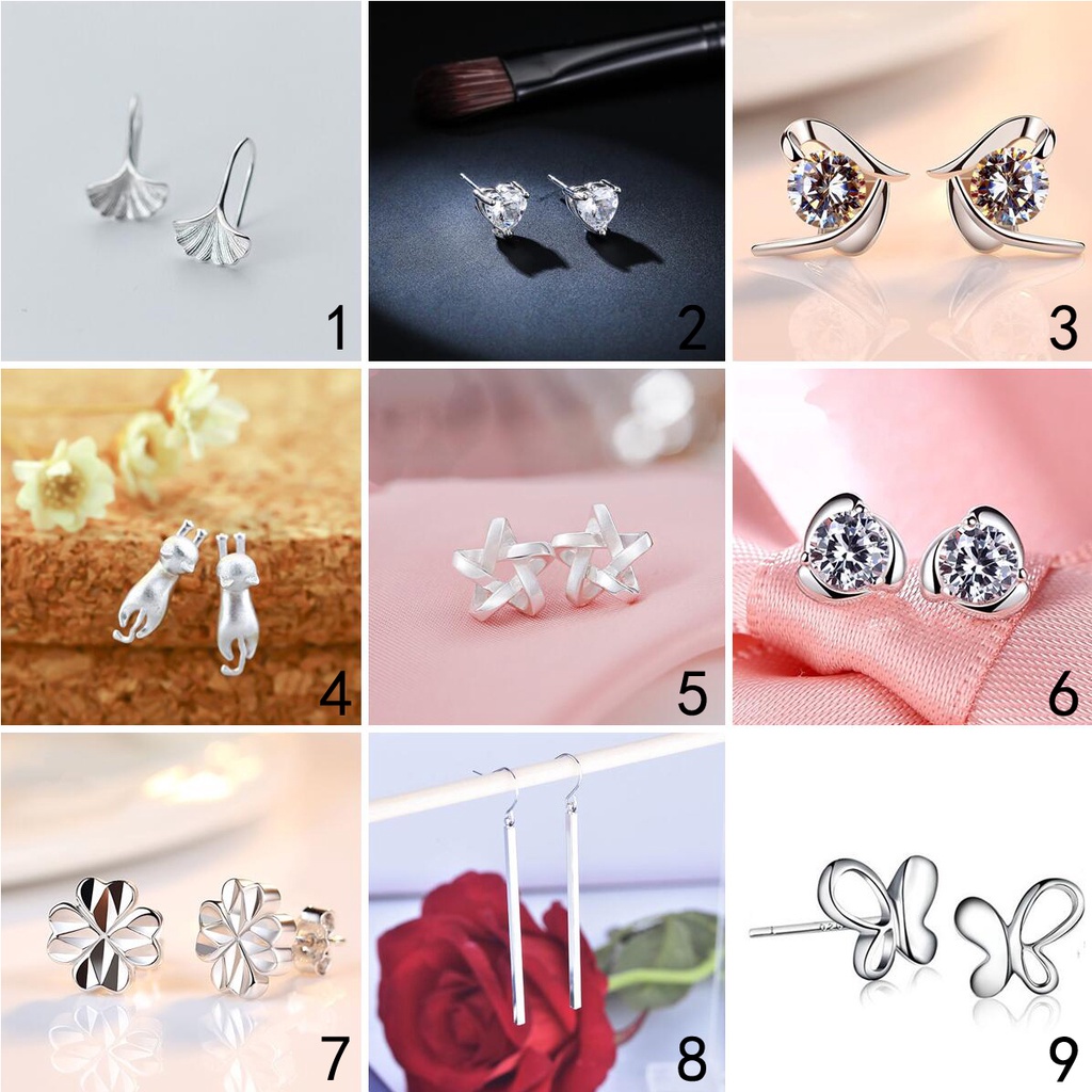 AIFEI 50การออกแบบอิตาลีเงิน925ต่างหูต้นฉบับสำหรับผู้หญิงเครื่องประดับแฟชั่นเกาหลีอุปกรณ์เสริมหู-A03 - รูปที่ 3