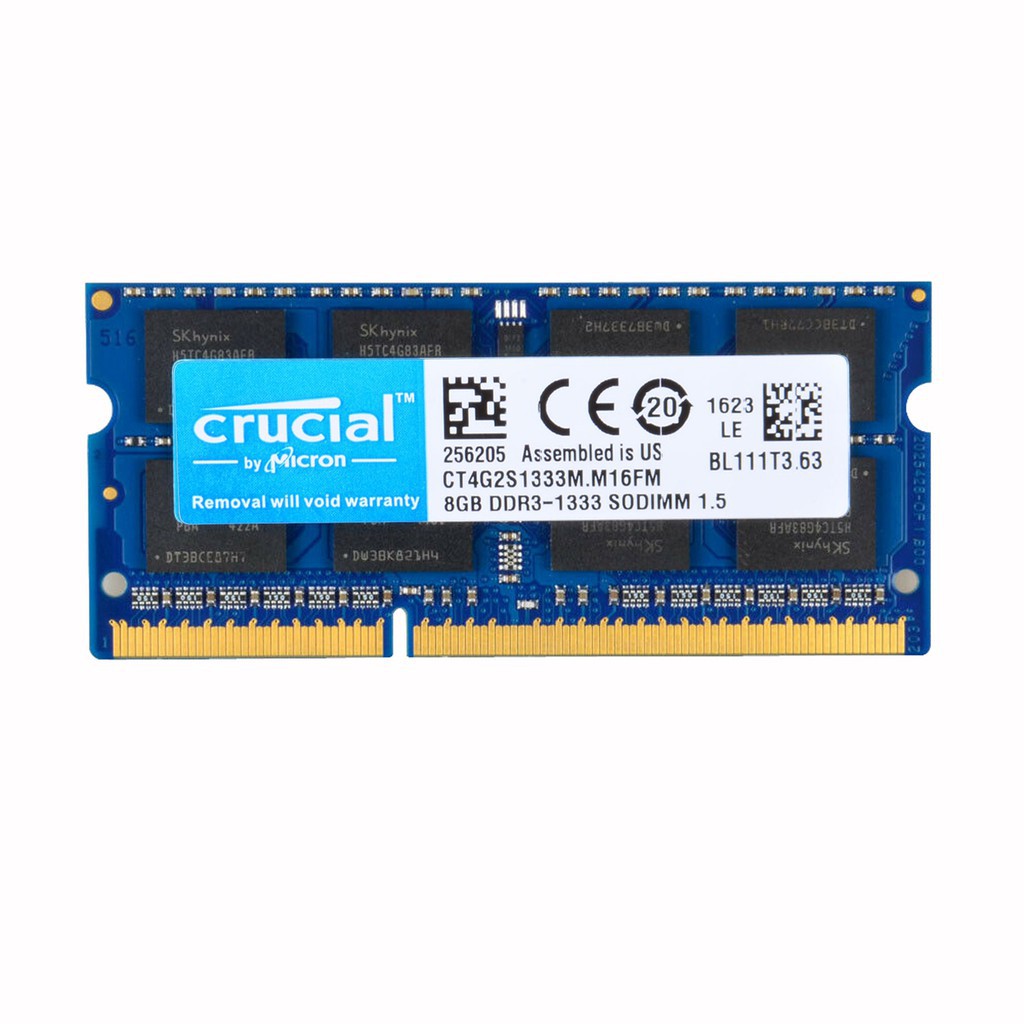 Crucial 4GB 8GB RAM DDR3 DDR3L 1600Mhz 1333Mhz 1066Mhz LAPTOP RAM PC3 PC3L 8500S 10600S 12800S 1.5 1.35V SO-DIMM ชุดหน่วยความจําความหนาแน่นต่ํา RAM