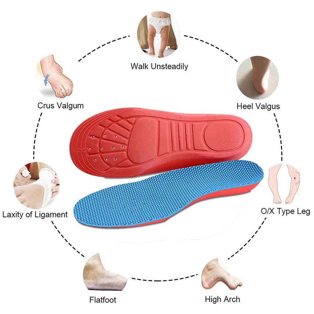 เด็กเด็กศัลยกรรมกระดูก insoles รองเท้าแบนเท้า Arch สนับสนุน insoles Orthotic Pads Correction รองเท้าเพื่อสุขภาพ pad foot care