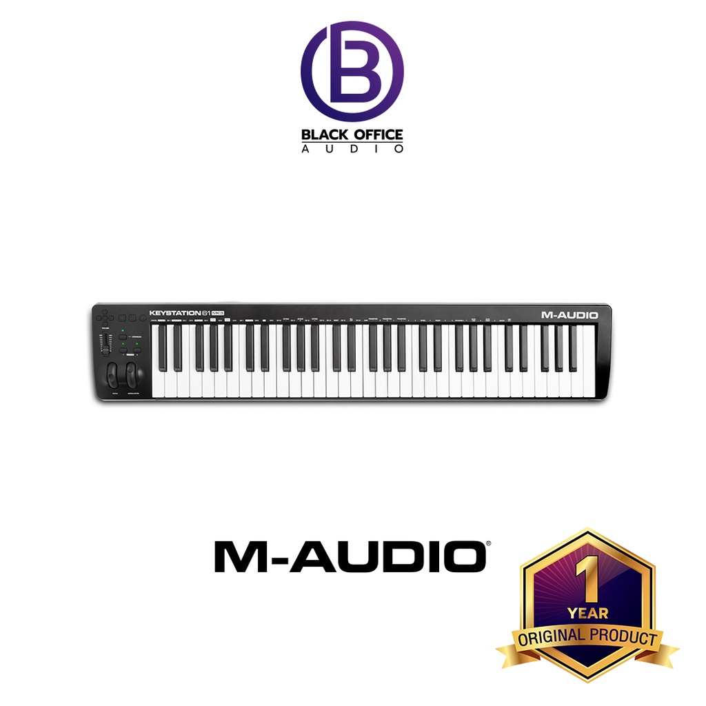 M-Audio Keystation 61 MK3 มิดี้ คีย์บอร์ด / ทำเพลง / ทำบีท / Midi Keyboard / Midi Controller (BlackOfficeAudio)