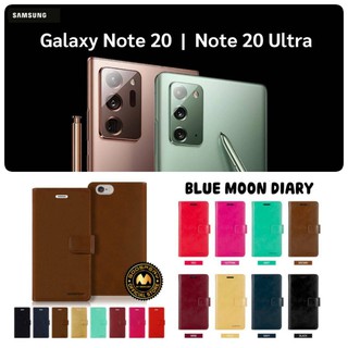 Samsung Galaxy Note 20 Ultra / Note 20 MERCURY GOOSPERY Blue moon DIARY ฝาหลัง หนังสวย เรียบหลู (ของแท้ 100%)