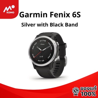 [ผ่อนได้ไม่บวกเพิ่ม] Garmin Fenix 6S Silver with Black Band เครื่องศูนย์ เมนูไทย ประกัน1ปีTTG SKU 010-02159-5F