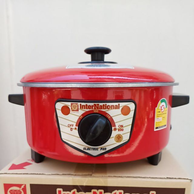 กระทะไฟฟ้า ขนาด 10"นิ้ว InterNational รุ่น SR-810 (ไม่มีซึ้ง)