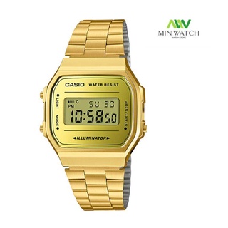 นาฬิกา รุ่น Casio Standard นาฬิกาข้อมือผู้ชาย สายสแตนเลส รุ่น A168WEGM-9 - สีทอง ใหม่ ประกัน1 ปี