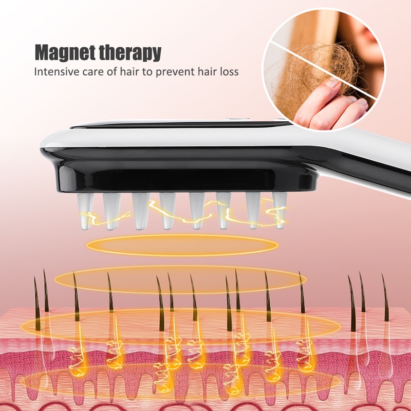 Electric Hair Growth Comb Infrared Laser Hair Care Style Anti-Hair Loss ...