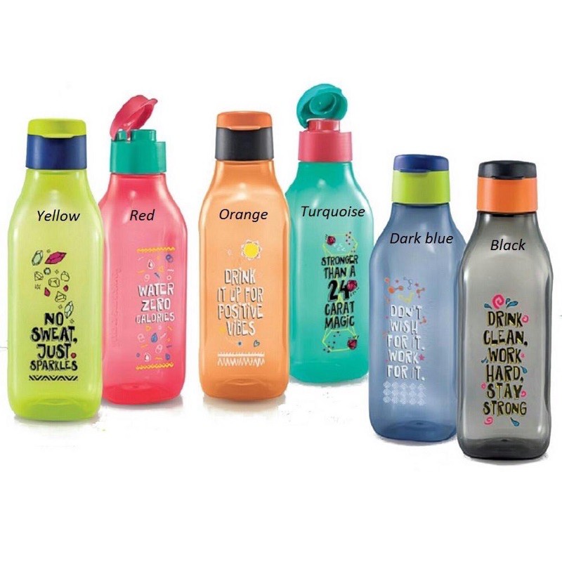 Tupperware Eco Bottle Square 1ltr Square botol