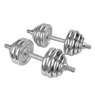 LANCAMP ชุดดัมเบล Dumbbell ดัมเบล JS204 โครเมี่ยม ปรับน้ำหนัก 50 กิโลกรัม พร้อมข้อต่อ ฟรีกล่อง สามารถต่อเป็นด้ามได้ด้วย