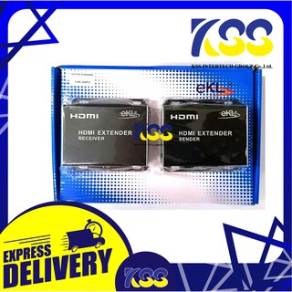 EKL HDMI Extender he150 Full HD 1080P ขยายสัญญาณภาพผ่านสายแลน 150 เมตร รองรับ Cat5E , Cat6 รับประกัน 6 เดือน