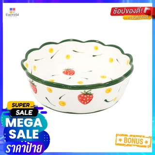 ชามขอบหยัก KECH PORCELAIN 6 นิ้ว STRAWBERRYPORCELAIN SCALLOPED EDGE BOWL KECH 6IN STRAWBERRY