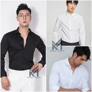 เสื้อเชิ้ตแขนยาว ทรงสลิม สไตล์เกาหลี สำหรับผู้ชาย รุ่น YX04