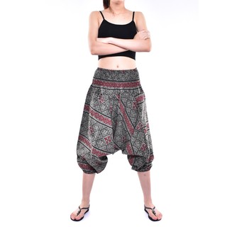 กางเกงม้งสั้นขา 4 ส่วน  กางเกงฮาเร็ม 3/4 Harem Pants 3/4 (Unisex)