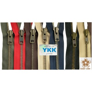 ซิปญี่ปุ่น YKK เบอร์ 3 ฟันโลหะ ทองเหลืองรมดำ  มีขนาด  6นิ้ว ,8นิ้ว,1นิ้ว0,12นิ้ว,14นิ้ว,16นิ้ว,18นิ้ว ของแท้คะ