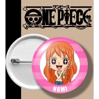 ONEPIECE BADGE เข็มกลัด วันพีช นามิ ชมพู NAMI PINK