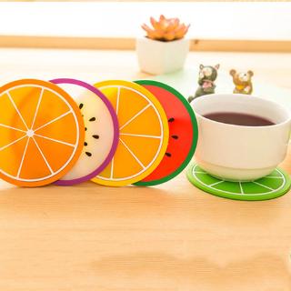 Creative Fruit Soft Coaster PVC Anti-skid Anti-scalding Coasters