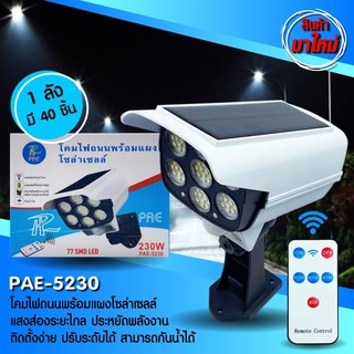 ไฟถนนโซลล่าเซลล์ รุ่นPAE-5230 230W