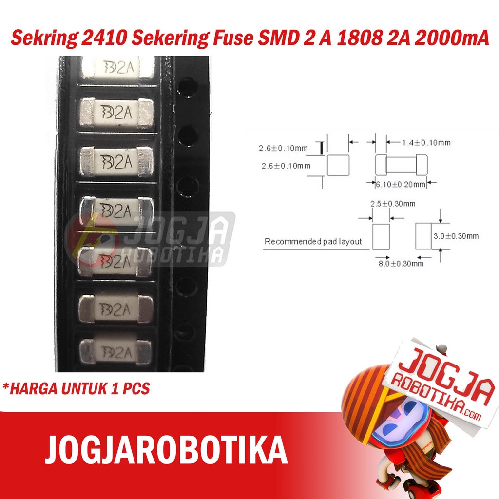 ฟิวส์ 2410 ฟิวส์ SMD 2 A 1808 2A 2000mA