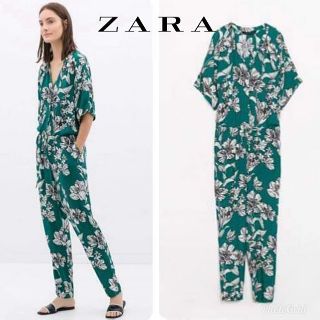 Zara : White Floral Long Jumpsuit