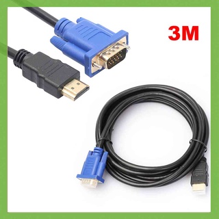 อะแดปเตอร์แปลงสายเคเบิ้ล Hdmi ตัวผู้ เป็น VGA HD ตัวผู้ 15Pin 1080P HDTV