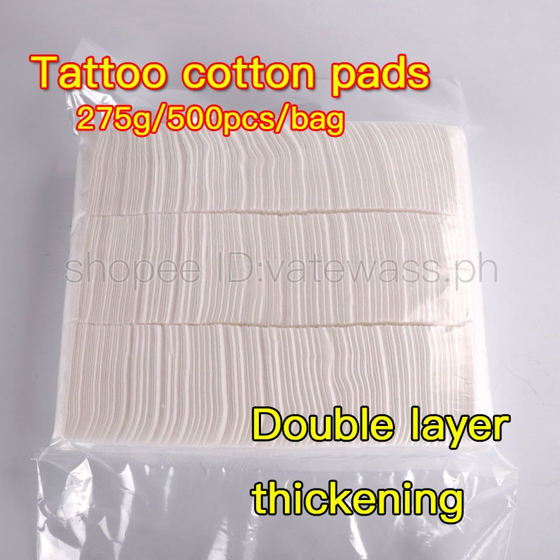 【พร้อมส่ง】แผ่นสําลีเช็ดทําความสะอาดผิวหน้า คิ้ว ริมฝีปาก สองชั้น หนา 500 ชิ้น 1 ถุง