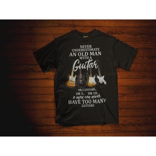 เสื้อยืดโอเวอร์ไซส์GILDAN [ขายดี] เสื้อยืดผ้าฝ้าย 100% พิมพ์ลาย Never estimate An Old Man With A Guitar สําหรับผู้ชายS-3