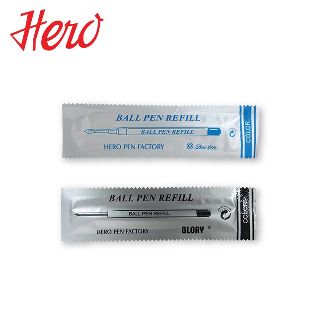 Hero ไส้ลูกลื่นเหล็กยาว 9.8 Cm.(P-TYPE BALL PEN REFILL)