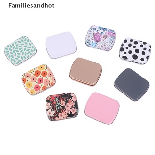 Familiesandhot&gt; โลหะเปล่า ขนาดเล็ก ดีบุก ฝาพับ กล่องเก็บยา เคสออแกไนเซอร์ สําหรับลูกอม คีย์ดี