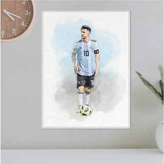 โปสเตอร์ ผ้าแคนวาส ลิโอเนล เมสซี่ (1) Lionel Messi ภาพวาด ศิลปะ นักบอล นักฟุตบอล