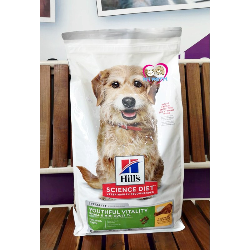 อาหารสุนัข HILL'S SCIENCE DIET Youthful vitality 7+ .สุนัขพันธุ์เล็กทอย